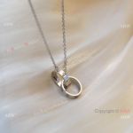 TOP Replica S925 silver Cartier Love Double Pendant Women Necklace